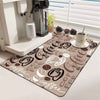 1pc Vintage Soft Drip Mat, Anti-Slip Super Absorbent Durable Coffee Machine Mat, Pet Mat, Dining Table Decor Mat, Kitchen Supplies