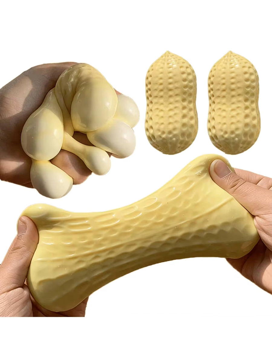 1pc Peanut Shaped Squeeze Toy, Designed For Adults, Suitable For Relaxation During Work Breaks. Father's Day Gift, Back To School Gift, Soft And Cute, Ultimate Finger Pressure Relief Toy, Birthday Gift